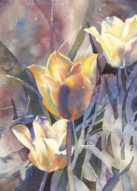 Tulip painting flower art