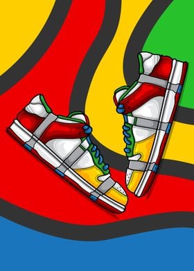 Abstract Colorful Shoe