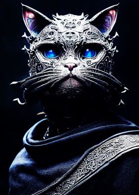 anthropomorphic knight cat