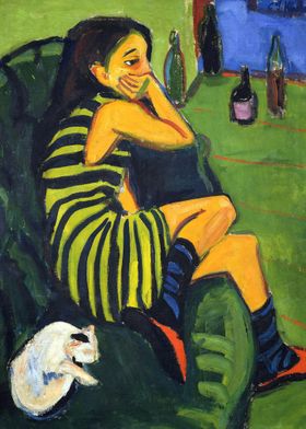 female artist by Kirchner