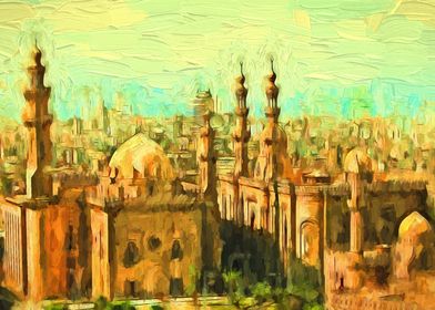 Oil Cityscape of Cairo
