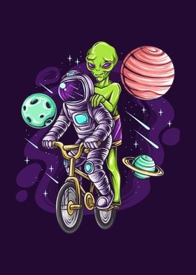 Astronauts and alien