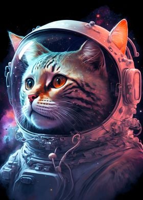Astronaut Cat in space 