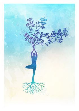 Tree om yoga meditate