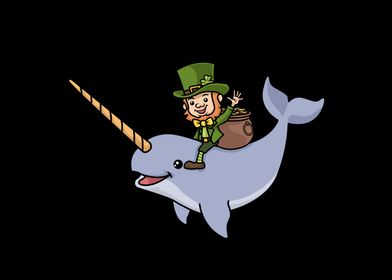 St Patricks Day Narwhal