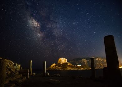 milky way over kos