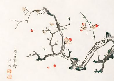 Ukiyo e Cherry Blossom