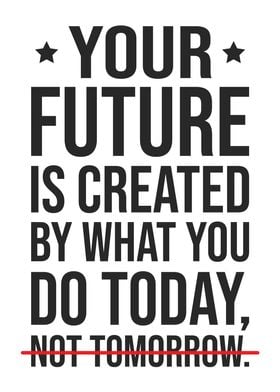 Future Is Created By Today