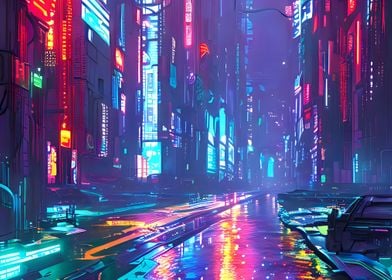 Cyberpunk environment