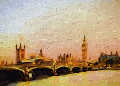 Oil ityscape of London