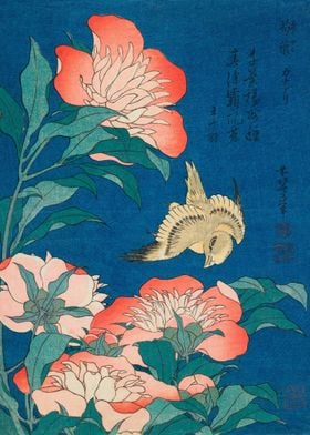 Katsushika Hokusai Peonies