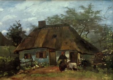 van Gogh Cottage and Woman