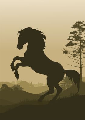 African Horse Silhouette