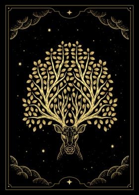 Tarot magical deer