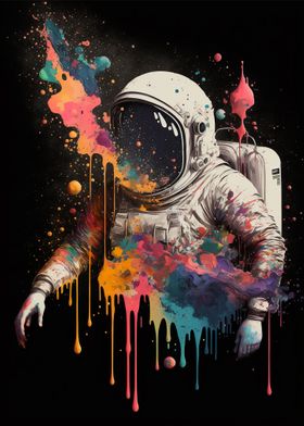 Splattered astronaut