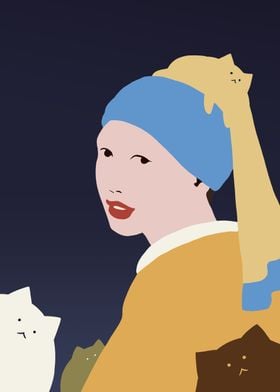 Girl with a cat