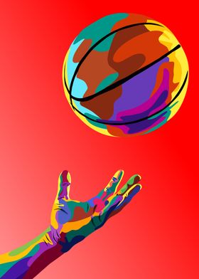 Basketball in pop art