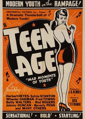 Teen Age Vintage Poster