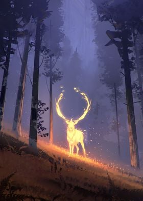Deer in forest 