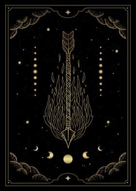 Tarot fire arrow moons