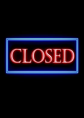 closed sign neon