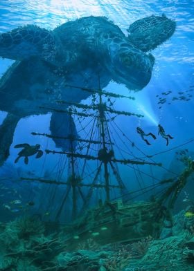 pirate ship turtle