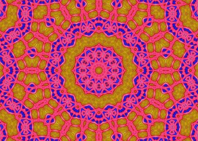 Mustard pink kaleidoscope