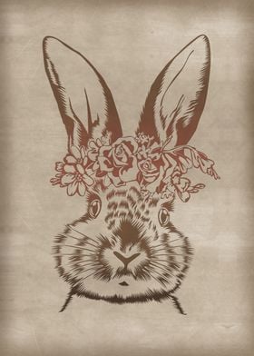 Floral crown rabbit