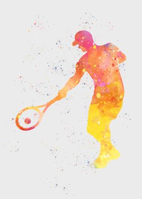 Tennis Player Painting