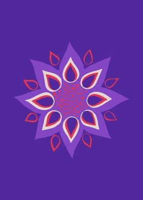 Purple Mandala Painting