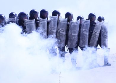 Riot Police in Action