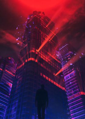 Cyberpunk Aesthetic City 