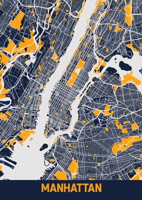 Manhattan City Map