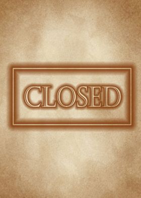 closed Sign vintage