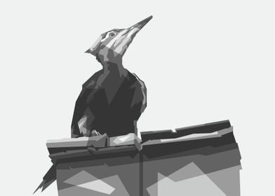 Crow Bird Gray WPAP