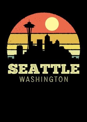 Seattle Vintage Sunset
