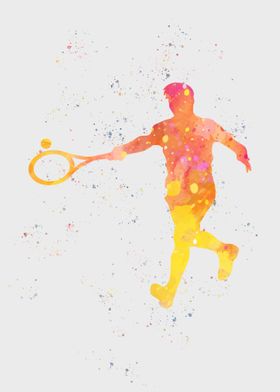 Tennis Player Painting