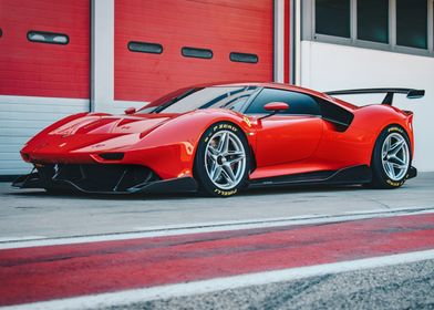 red Ferrari 