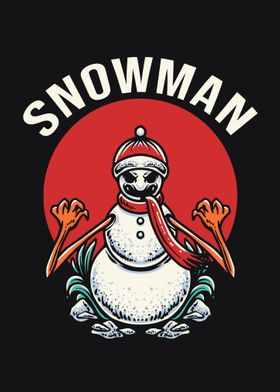 Christmas horror snowman