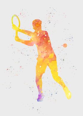 Tennis Player Painting