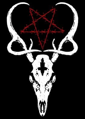 Satanic Skull pentagramm