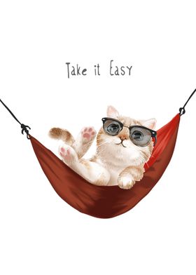 Cute cat in sunglasses