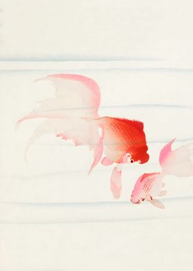 Ukiyo e Japanese Goldfish