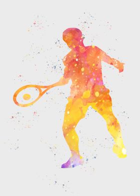 Tennis Player Painting