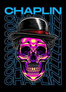 Chaplin Skull Retrowave