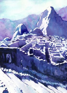 Machu Picchu Peru artwork