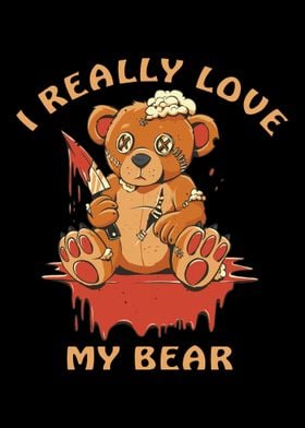 I love my horror bear cree