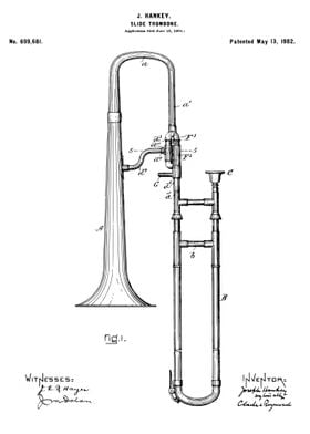 Slide trombone patent