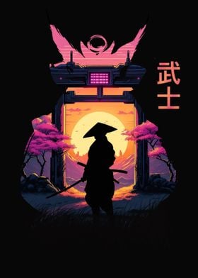 Shiluet samurai art