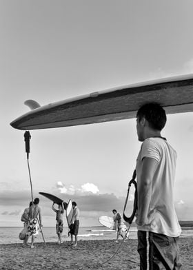 Surfers in Taiwan